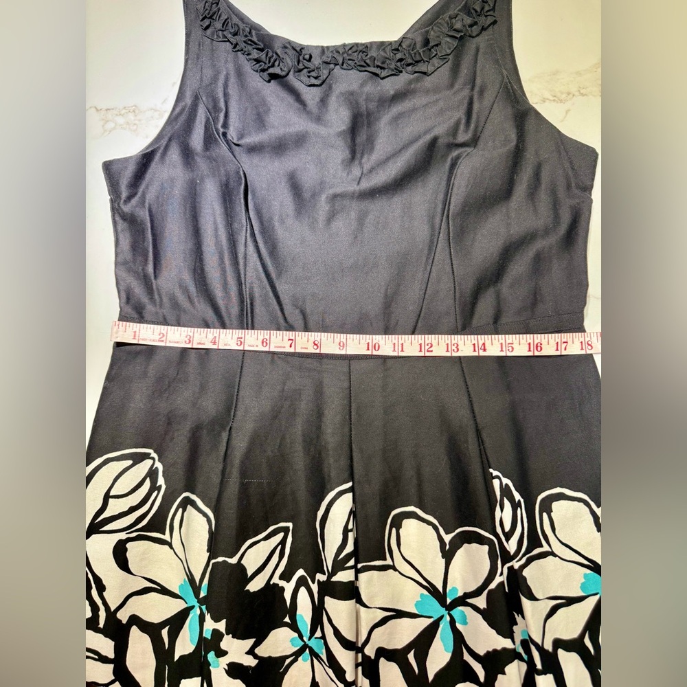 DANNY & NICOLE Dress, Sleeveless, Black/Turquoise, Size 14 - Picture 5 of 8